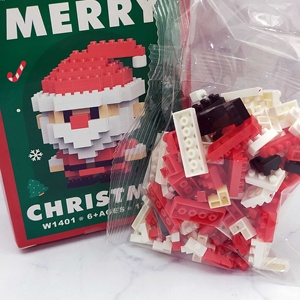 Miniature <b>Plastic</b> DIY Santa Claus Building <b>Block</b> Kit for Christmas Decoration - Product Image 2