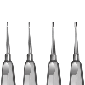 Juego de 4 Elevadores Quirúrgicos Manuales con Puntas de 1mm y 4mm, Mango Estándar, Instrumentos Dentales de Elevación de Raíces de Acero Inoxidable de Alta Calidad - Product Image 6