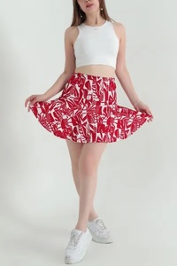 Solid Eco-Friendly Waterproof Polyester/Cotton Knitted <b>Shorts</b> Skirt Mid Waist Elastic Casual Breathable Women's - Product Image 4
