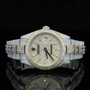 Reloj de Moda Unisex para Hombre, Totalmente Automático, con Movimiento Japonés, Caja de Acero Inoxidable, Esfera de Cristal, Adornado con Diamantes Moissanite - Product Image 4