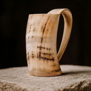 Chopes à boire en corne, chopes à boire en corne faites à la main - Product Image 1