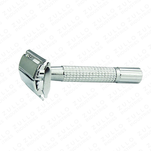 Rasoir de sécurité professionnel en acier inoxydable double tranchant pour barbiers, modèle papillon argenté - Product Image 4