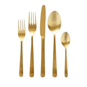 Handmade <b>Gold</b> Brass Cutlery Set Elegant Dining Flatware Utensil Collection Premium <b>Table</b> Decor For Restaurant - Product Image 6
