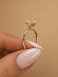 Anillo de Compromiso con Diamante Ovalado de 1 Quilate Cultivado en Laboratorio, Oro de 14k, Solitario, Certificado IGI - Product Image 2