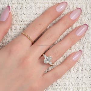 IGI/GIA Lab Grown Cut Diamond Vintage 14K Anillo de boda/compromiso amarillo Unisex Oro blanco fino para fiesta de aniversario-Worthy - Product Image 4