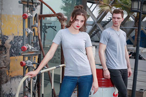 T-shirt en coton pour hommes, T-shirts pour hommes surdimensionnés personnalisés, T-shirt personnalisé pour hommes blanc vierge - Product Image 6