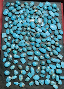 Gemas de Turquesa Trimurti Naturales de Alta Calidad, Piedras Preciosas Sueltas, Azul Pulido Premium, Formas Mixtas de 15-40 mm, Venta al por Mayor para Joyería - Product Image 4