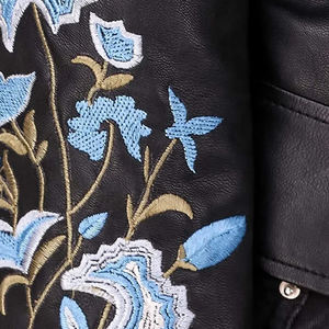 Chaqueta de Cuero para Mujer, de Alta Calidad, con Estampado, Tejido de Lona Transpirable, Personalizable, Estilo Bomber/Motociclista, Venta al Por Mayor - Product Image 6