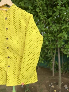Chaqueta de Algodón Ecológica Acolchada y Tejida a Mano de Lujo |   Ropa de abrigo informal tradicional india con estampado a mano para otoño/invierno - Product Image 3