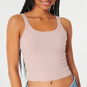 Camiseta Corta de Mujer Transpirable con Cuello Redondo, Ajustada, de Punto de Poliéster, Estilo Casual para Gimnasio - Product Image 1