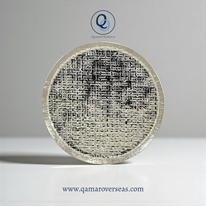 Handmade Aluminium Round <b>Serving</b> <b>Tray</b> for Home & Catering/Restaurant Use Custom Size Available - Product Image 1