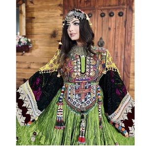 Vêtements traditionnels faits à la main, robe afghane, robe Pathani, robe Pashtun, impression de haute qualité, robes vintage afghanes pour femmes, respirantes - Product Image 5
