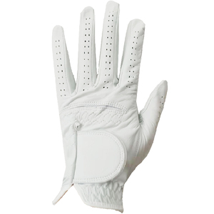 Gant de golf en cuir véritable blanc, main droite, antidérapant, à enfiler, unisexe, pour le sport - Product Image 2