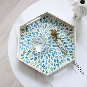 การผลิตที่หรูหราแม่ของถาดเสิร์ฟมุกออกแบบล่าสุดแม่ของถาดมุกฝังทำด้วยมือในเวียดนาม - Product Image 5