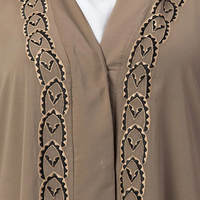 Vêtements islamiques à manches longues de couleur unie noire, hijab musulman pour femmes, abaya/robe musulmane décontractée imprimée, taille plus, printemps