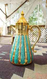 Cafetière arabe authentique Dallah, faite à la main en acier inoxydable, théière traditionnelle du Moyen-Orient pour la maison et le café - Product Image 3