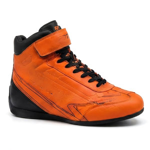 Chaussures de karting modernes pour hommes, professionnelles, légères, flexibles, confortables, durables, semelle antidérapante, cuir véritable, fermeture à boucle - Product Image 1