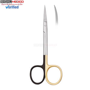 Juego de 2 Tijeras de Microdisección Manuales SIGAL MEDCO de 4.5 Pulgadas, Rectas y Curvas, Dentadas, Super-Cut, Punta Fina, Acero Inoxidable Alemán - Product Image 5