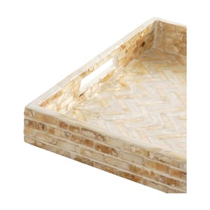 Plateau de service de luxe en nacre, fait main, incrusté de coquillages, plateau décoratif pour la maison, l'hôtel, le restaurant, pour le service et les cadeaux - Product Image 3