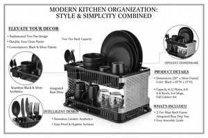 Escurridor de Platos Multifuncional Moderno – Organizador de Cocina de Gran Capacidad con Porta Cubiertos y Portavasos - Product Image 6