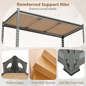 Scaffalatura per Garage a 5 Ripiani Resistente con Capacità di Carico di 2200 LBS, Scaffale di Stoccaggio Senza Bulloni - Product Image 3