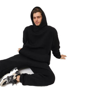 Men's Brown Fleece Tracksuit Two Piece Set Oversized Pullover <b>Hoodie</b> And Sweatpants Casual <b>Plain</b> Sportswear Activewear - Product Image 5