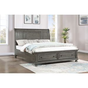 Cama matrimonial Meade G8905A FB en gris con cajas incluidas - Product Image 1