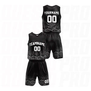 Uniformes de basket-ball réversibles personnalisés en gros, maillot de basket-ball par sublimation rose et gris, ensemble d'équipe personnalisé - Product Image 2