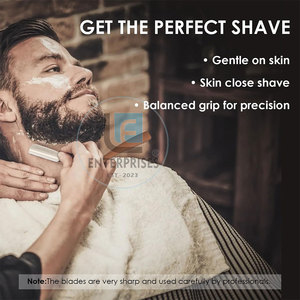Fabricant de premier plan, vente en gros de rasoirs à lames droites en acier inoxydable de haute qualité avec manche en bois, dernier style, prix bas - Product Image 6