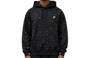 เสื้อฮู้ดดี้ผู้ชายแบบสวมหัว ตกแต่งด้วยคริสตัลทั่วตัว ผลิตตามสั่ง (OEM) ผ้าฝ้ายฟลีซหนานุ่ม ทรงโอเวอร์ไซส์ สไตล์สตรีทแวร์ รับสกรีนโลโก้ตามแบบ สหรัฐอเมริกา - Product Image 2