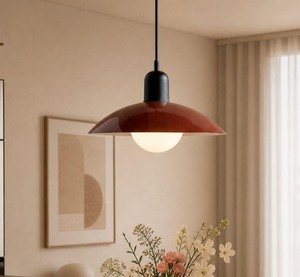 Kitchen Island Pendant <b>Light</b> | Modern Dome <b>Ceiling</b> Lamp for Dining Room Living Room | Scandinavian Minimalist Metal Hanging - Product Image 3