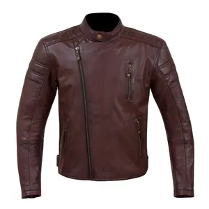 Premium Quality Cowhide Leather Motorbike Racing Jacket Casual wear Men Leather Jacket