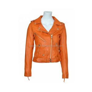 Primavera cuero genuino mujer moda impermeable motocicleta motociclista mujer transpirable piel de oveja chaquetas de cuero - Product Image 4
