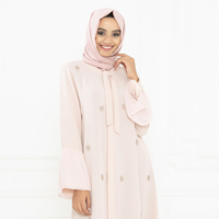Hiyab Abaya de Alta Calidad, Personalizable, Ligero, Elástico en Cuatro Direcciones, Transpirable, Antiarrugas, Cómodo y Modesto para Mujeres Musulmanas
