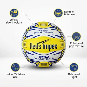 Balón de Voleibol Cosido a Máquina con Cubierta de PU Suave al Tacto para un Control Mejorado, Entrenamiento, Práctica y Partidos - Product Image 3