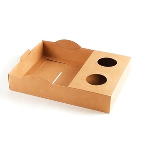 Caja de comida de papel Kraft plegable de grado alimenticio, caja de embalaje de contenedor de comida para llevar para <span class=keywords><strong>sushi</strong></span>, taza de café, embalaje de sándwich - Product Image 5
