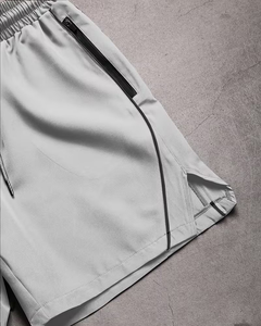Men's Solid Color Sport <b>Shorts</b> with Drawstring Waist Zipper Pockets Quick Dry Fabric Mid Rise Fit <b>Polyester</b>/Cotton Breathable - Product Image 3