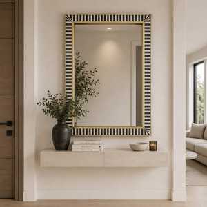 Modern Bone Inlay <b>Mirror</b> Frame Eco-friendly Customizable Size Color Decorative Wall <b>Mirror</b> for Home Decoration By GIFTY CRAFT - Product Image 3