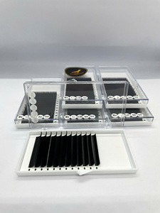 Wholesale Handmade CC DD Curl <b>Individual</b> Eyelash Extensions 12mm 15mm Synthetic Hair Full Volume Natural Matte Black Tray - Product Image 3