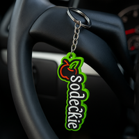 Llavero de PVC de goma con forma de letra y logotipo en relieve personalizado, llaveros de silicona suave personalizados para regalos de promoción