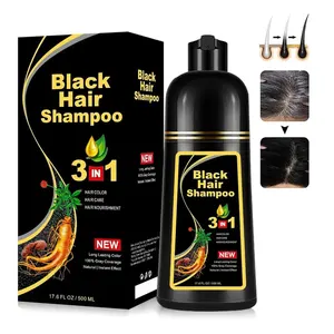 Groothandel Dy Custom Private Label Donkerbruine Haarverf Shampoo Permanent Voor Mannen En Vrouwen Instant Kleuren Shampoo Haar Tint