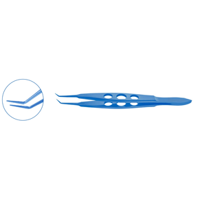 Pince de ligature McPherson en titane bleu de qualité supérieure, instrument microchirurgical ophtalmique pour la suture précise des tissus fins - Product Image 6