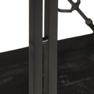 Librería de 3 niveles de madera maciza de mango, 35.4"x11.8"x31.5", color negro - Product Image 4