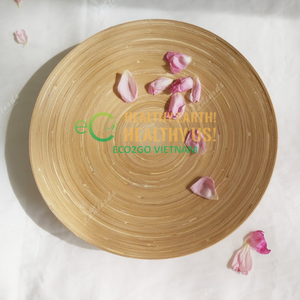 GRAN OFERTA, Juego de Platos de Bambú 100% Hechos a Mano con Grabado, Platos para Frutas con Bandeja de Bambú, PRECIO de ECO2GO VIETNAM - Product Image 2