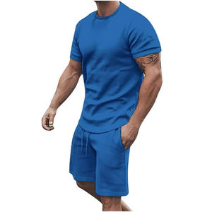Ensemble de t-shirts pour hommes en coton 100% léger, imprimés numériquement, brodés, tricotés, écologiques, col rond, pour l'été - Product Image 5