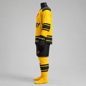 Uniformes de hockey sobre hielo personalizados por sublimación, hechos con material ligero de secado rápido para escuelas, clubes y academias. - Product Image 4