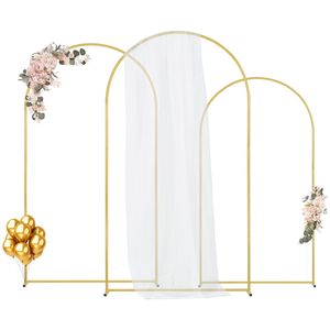 Set di 3 in metallo arco fondale Stand con caso di connessione per matrimonio arco - Product Image 1