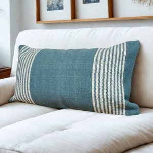 Funda de Cojín de Algodón Premium Tejida a Mano, Funda de Almohada Texturizada para Sofá, Área de Descanso, Almohada Lumbar Plegable - Product Image 3