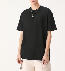 Camiseta de Algodón Ecológica de 230g, Cuello Redondo, Manga Corta, Estilo Casual Unisex, Precio de Fábrica de Bangladesh y China - Product Image 3