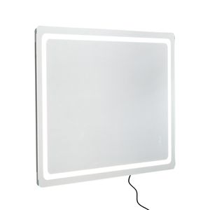 Specchio LED da Bagno 36x48 Pollici Antiappannamento con Luci di Memoria, Retroilluminazione e Design a Gradini, Specchio LED da Bagno 48 Pollici - Product Image 1